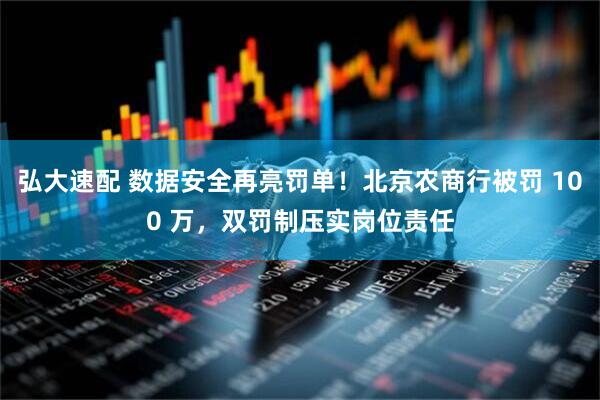 弘大速配 数据安全再亮罚单！北京农商行被罚 100 万，双罚制压实岗位责任