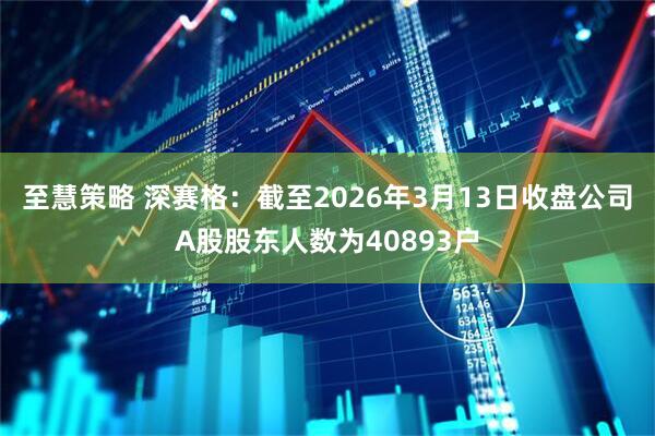 至慧策略 深赛格：截至2026年3月13日收盘公司A股股东人数为40893户