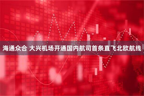 海通众合 大兴机场开通国内航司首条直飞北欧航线