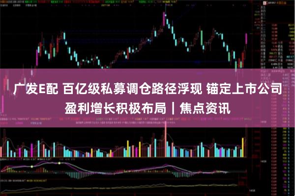 广发E配 百亿级私募调仓路径浮现 锚定上市公司盈利增长积极布局｜焦点资讯